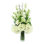 Delphinium, Hydrangea and Fern Floral Arrangement in Tall Glass Vase