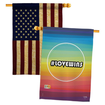 Drapeau de maison en polyester à 2 côtés 40 x 28 po