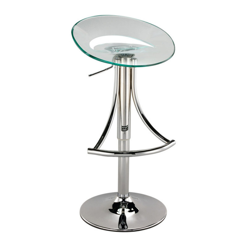 Tabouret pivotant à hauteur réglable Nakkashian, Transparent