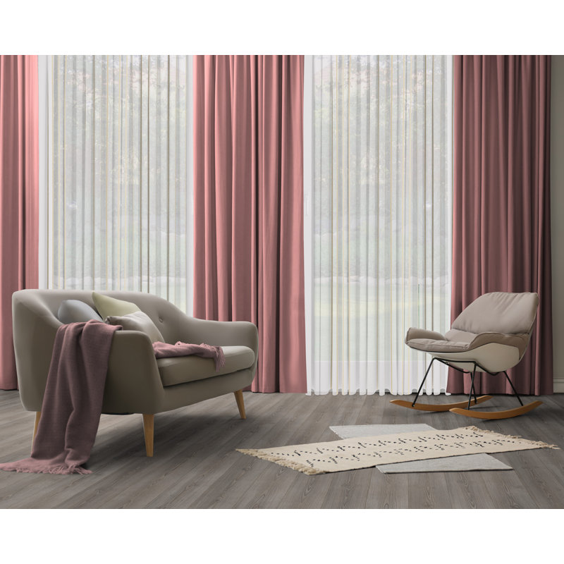 Polyester Blackout Pinch Pleat Curtain Panel, 142cm wide x 305cm high, Lilac