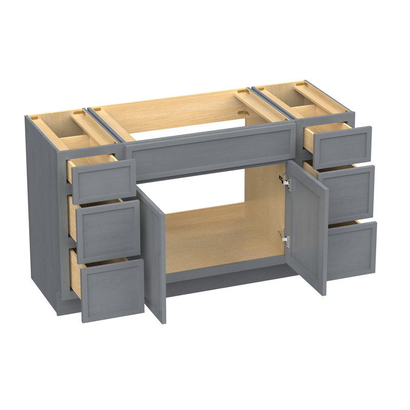 Base de meuble-lavabo simple 60 po seulement, Argent