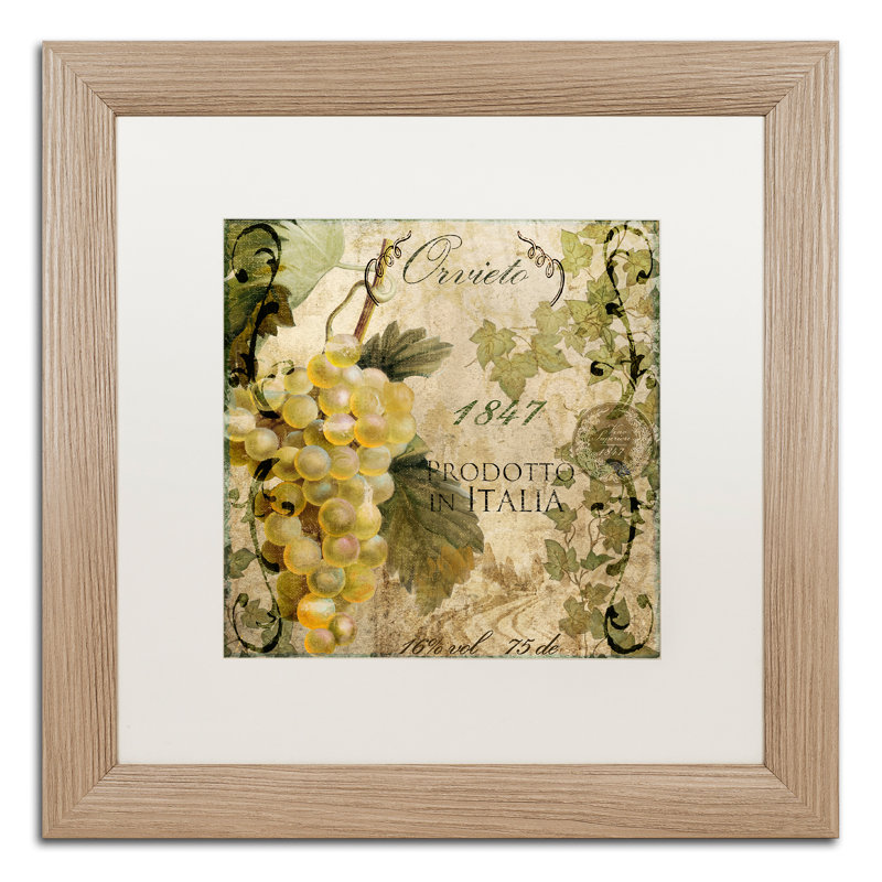 « vino italiano iv » par la pâtisserie couleur, affiche rétro encadrée, H 11 po x l 14 po x P 0,5 po, Cadre noir, Blanc