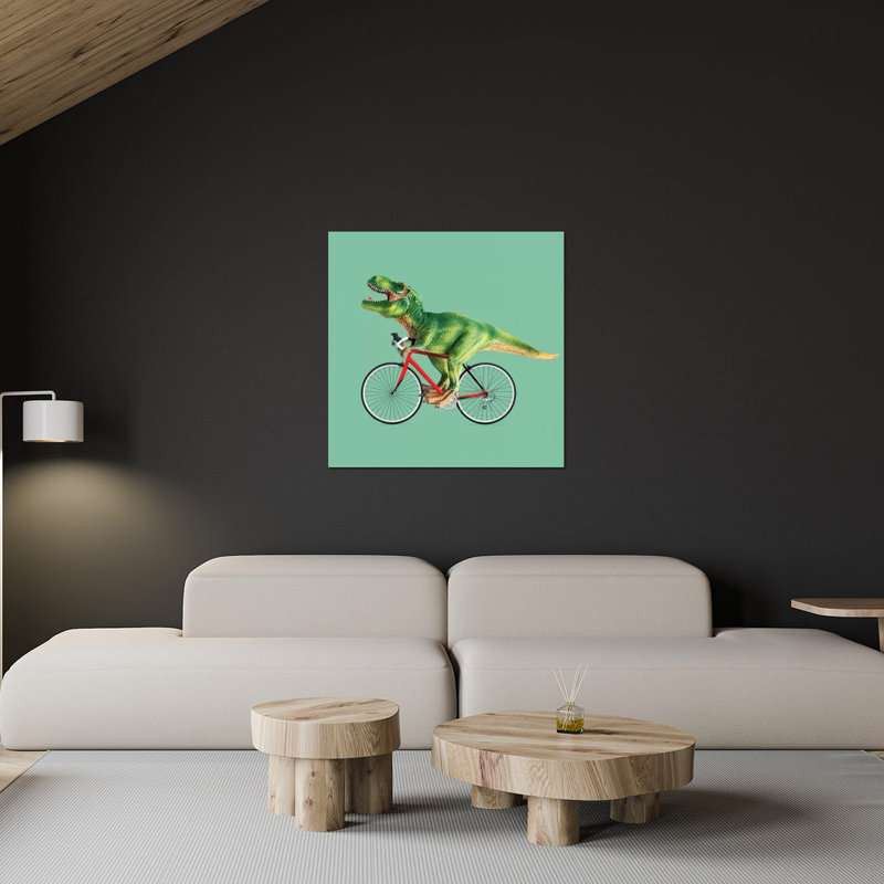 «T-Rex Bike» par Jonas Loose - impression sans cadre, H 24 po x l 24 po x P 0,25 po