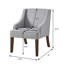 Comfortable Linen Accent Chairs, Wood Legs Modern Style For Home