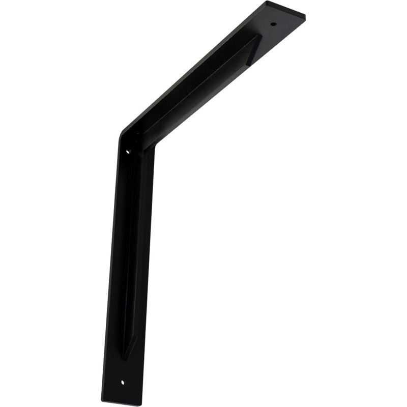 Support en acier Stockport, H 14 po x l 2 po x P 14 po, Noir thermolaqué