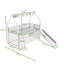 Lit mezzanine simple avec glissade et rideau-419665813