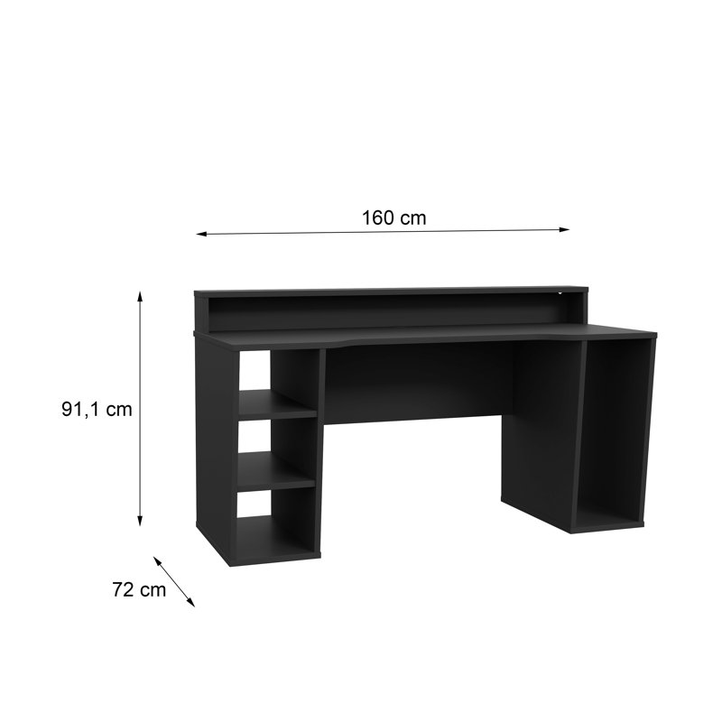Bottorff Computer Desk, Matte Black