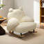 Chaise berçante moderne en bois massif rembourré-101109648