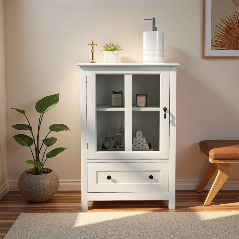 31.7'' H Buffet Storage Cabinet Sideboard With Unique Bell Handles