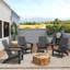 Ensemble de chaises Adirondack pliables en plastique Joubert-81833438