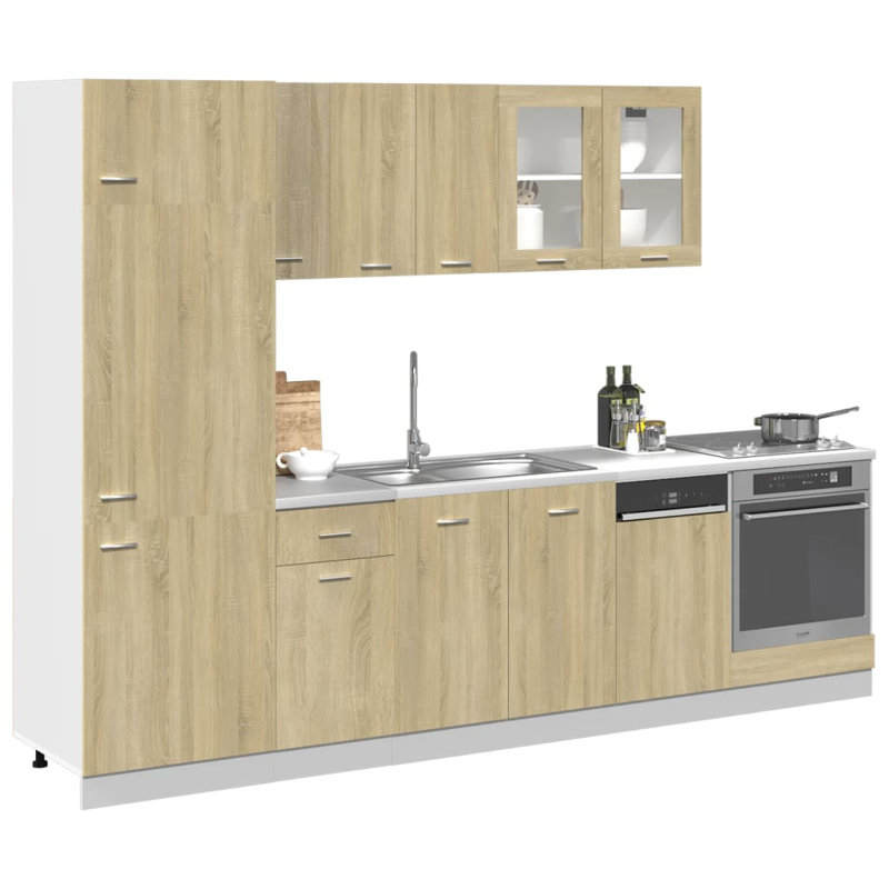 Kitchen Cabinet Set Lyon  Sonoma Oak Engineered Wood