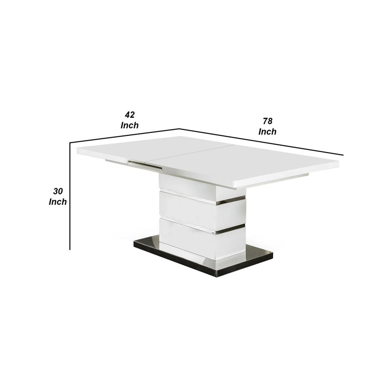Extendable Metal Base Dining Table