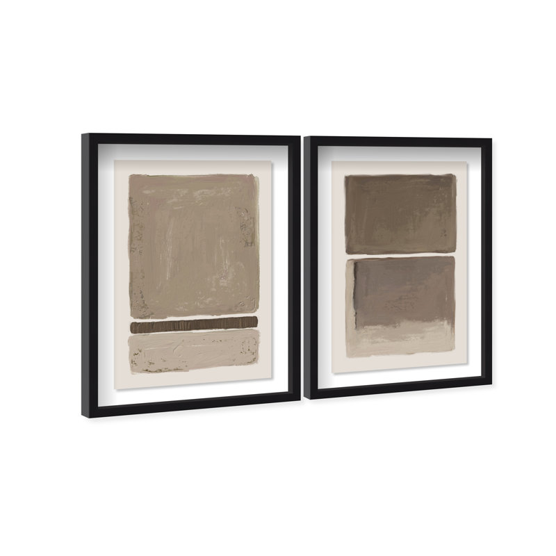 Clay Blocks Set Shadowbox Abstract Print by Oliver Gal, Black Frame, 10 x 15, 25.5"H x 37.5"W, Black Shadowbox