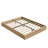 Full Wood Platform Bed Frame, Fluted Wooden Design, Sturdy Slat Support, No Box Spring, Walnut-262682625-262682626