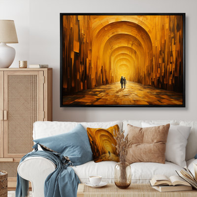 " Couple In Yellow Abstract Tunnel "