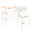 Ensemble de coiffeuse à maquillage en bois rétro avec station de charge intégrée, grand rangement et tabouret rembourré-272202564