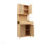 Armoire de rangement en bois, bambou, 72 po de hauteur, double porte, grande capacité
