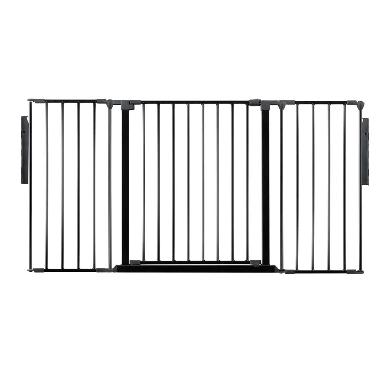 Spyros 70cm H Metal Folding Room Divider, 70cm H x 148cm W x 1.5cm D, Black