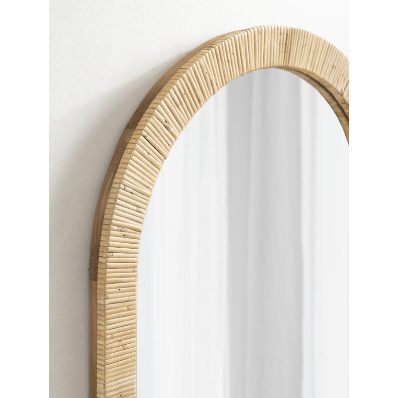 Ashwini Engineered Wood Flat Mirror, 30" H x 20" W, Natural