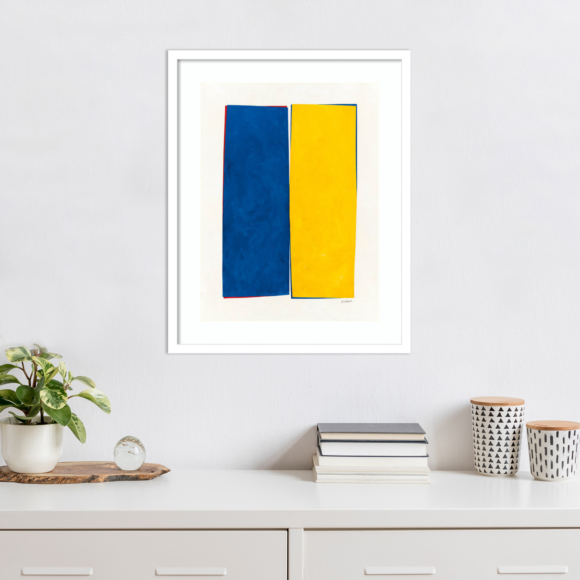Monolithic I Wood Framed Wall Art Print, 25" H x 20" W, White Framed