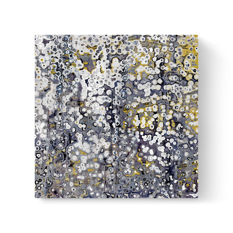 Ghetto Rain I - peinture sur toile tendue, H 8 po x l 8 po