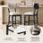 Upholstered Solid Wood Bar Stool-1393263162