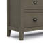Armoire de rangement moyenne en bois massif de 39 po avec 4 tiroirs, tablette réglable et quincaillerie en laiton antique Redmond-237685641