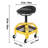 Rolling Garage Stool, 300LBS Capacity, Adjustable Height from 24 in to 28.7