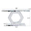 Miroir d'entrée hexagonal en cristal Sparkling