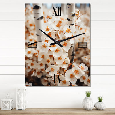 Horloge murale botanique, arbre blanc à Aspen, Colorado