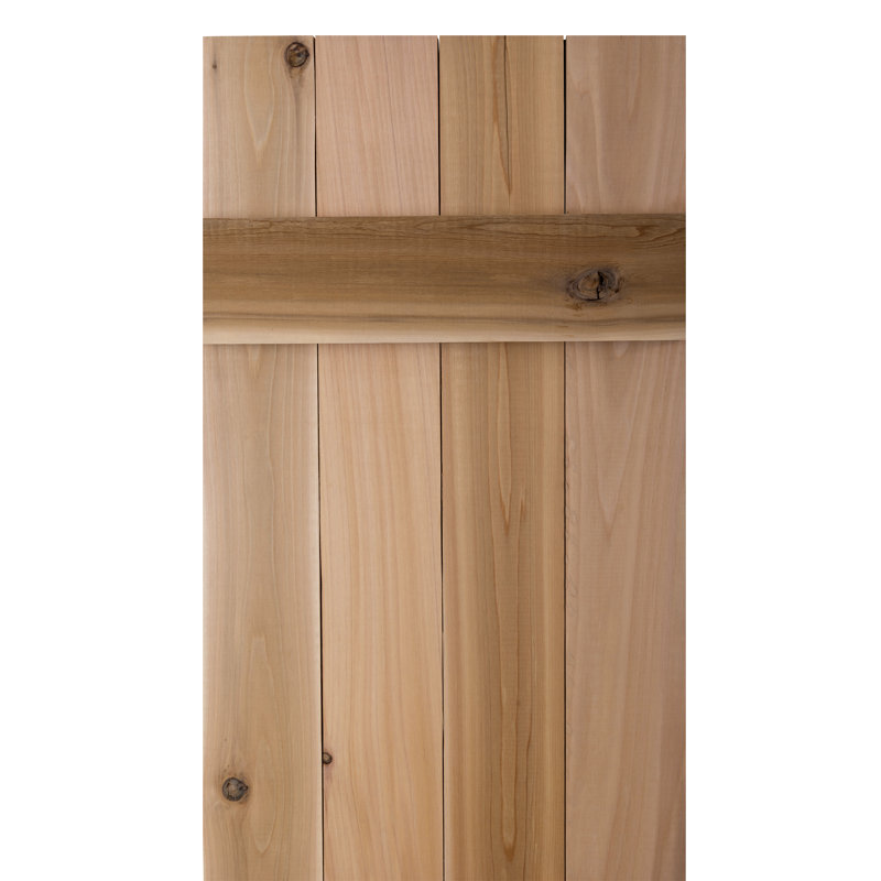 Volets traditionnels pour l'extérieur en planches avec couvre-joints, Châtain, H 60 po