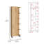 Armoire de coin, cinq tablettes ouvertes, une porte-468387341