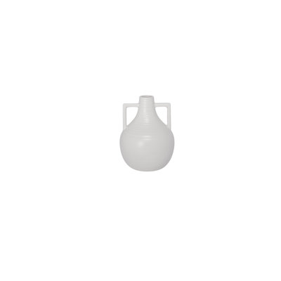 Vase en céramique grès blanc mat