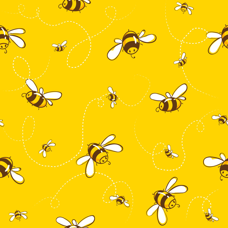 Adeeva, abeilles volantes sur toile, impression, H 12 po x l 12 po