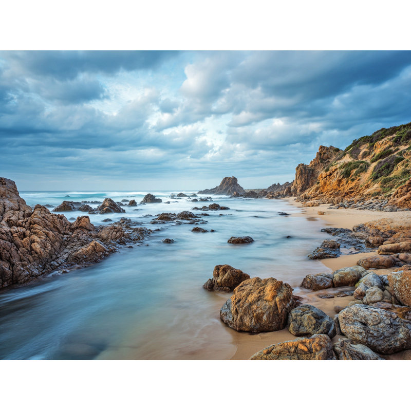«Rocky Shoreline at Dusk», art mural sur toile tendue