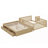 Joshau Wood Daybed with Fence Guardrails and 2 Drawers-1534782039