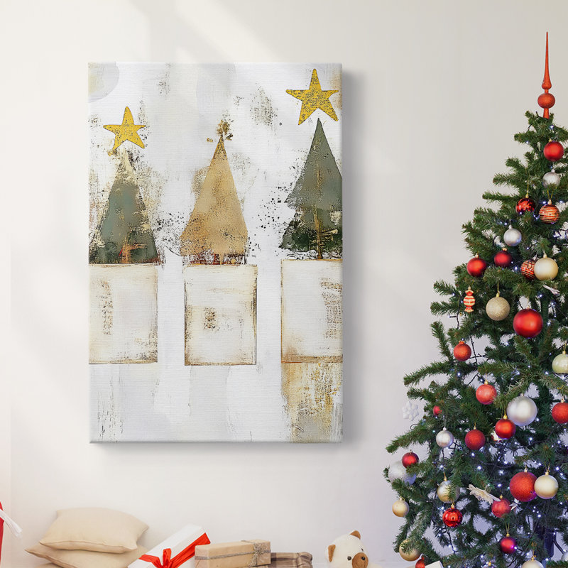 Art des Fêtes de Noël - Toile tendue avec châssis DCCDXV, H 18 po x l 12 po