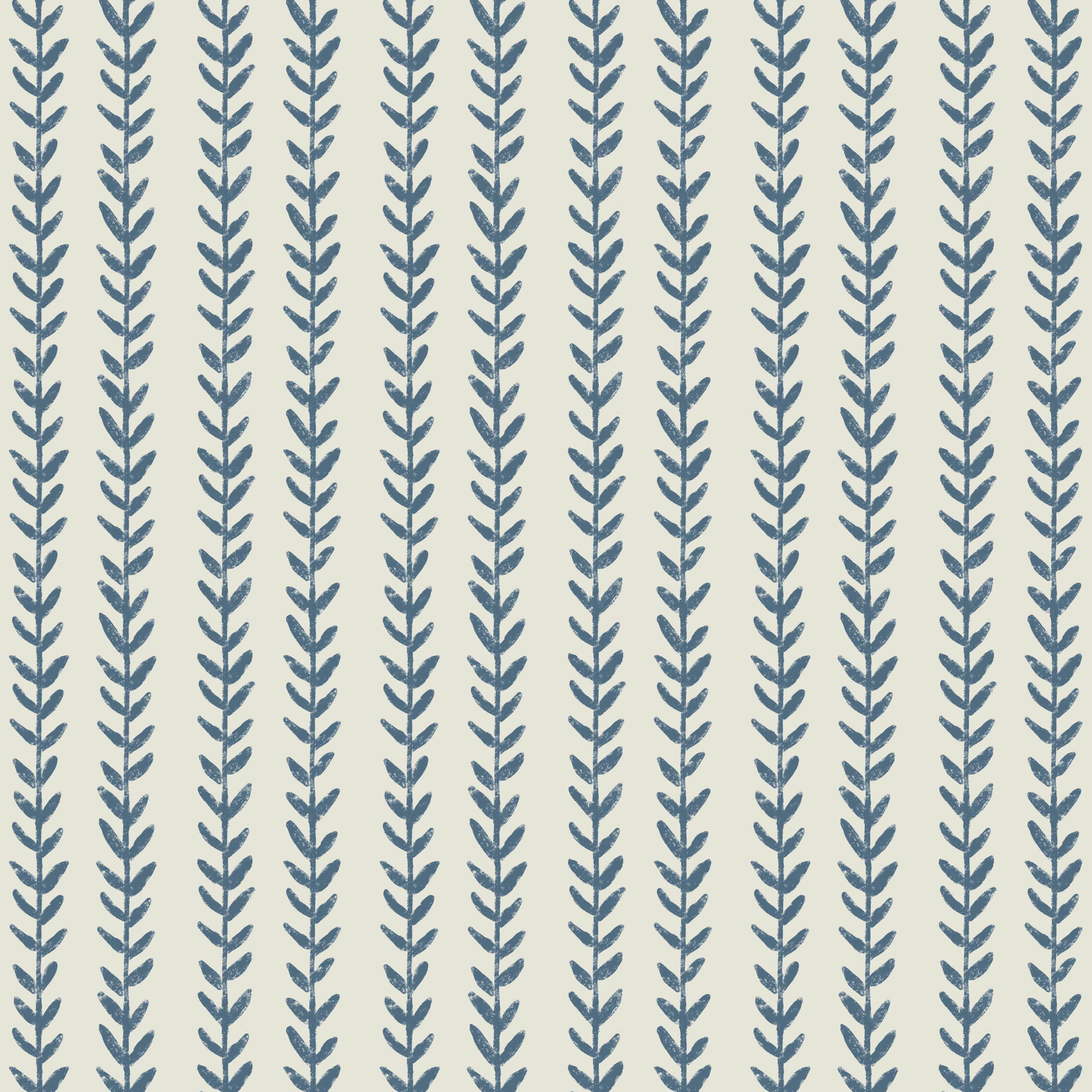 Bessinger Headboard, Vine Stripe Dusty Blue, Queen