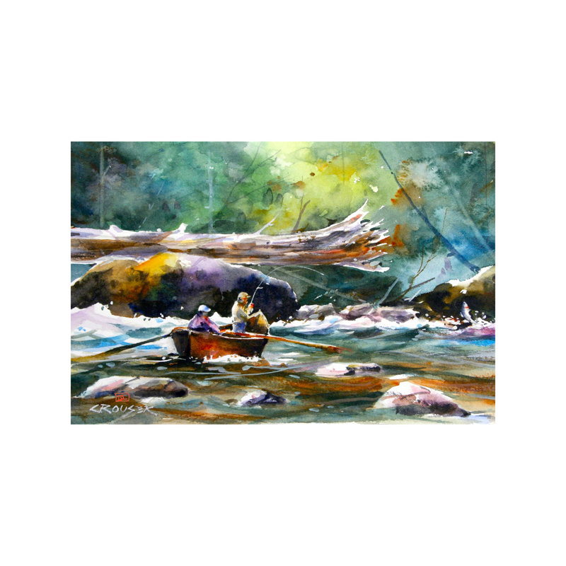 In The Boat II by Dean Crouser - Wrapped Canvas Painting, 66.04 cm H x 45.72 cm W x 3.175 cm D