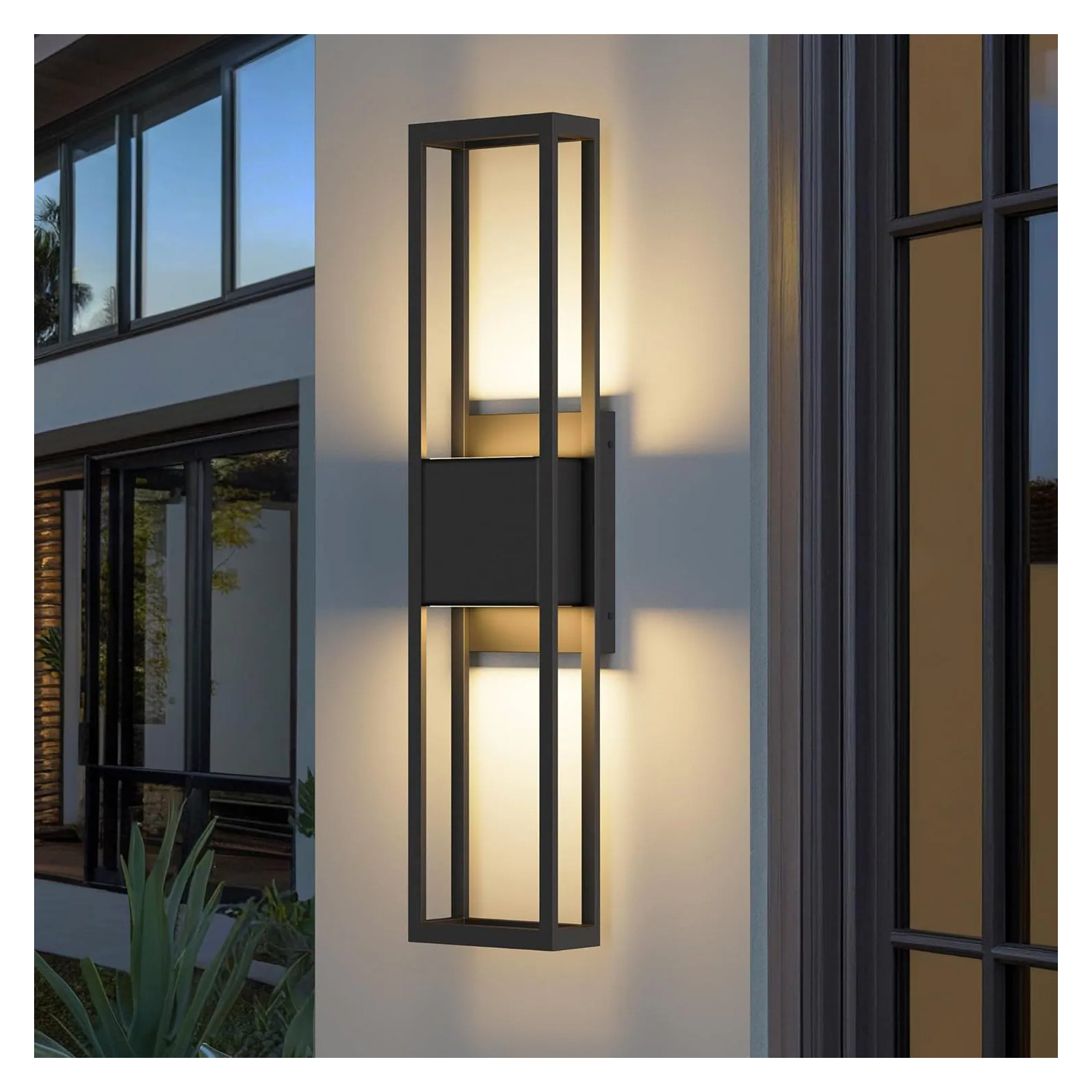 Wrought Iron LED Wall Light, 27.5" H x 5.88" W x 4.38" D
