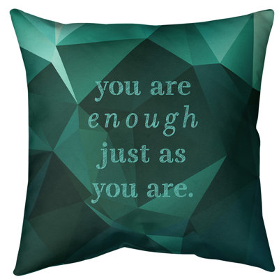 Gemstone You Are Enough Floor Pillow