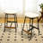 Upholstered Counter Stool with Metal Frame (Set of 2)-107185550-107185552