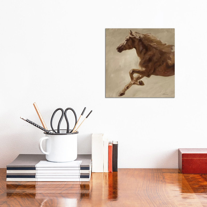 Trot by Julianne Marcoux - Wrapped Canvas Painting, 30.48 cm H x 30.48 cm W