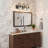 3-Light Dimmable Vanity Light With Geometric Patterned Glass-125104600
