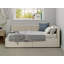 Lit de coin en L de style moderne avec lit simple en lin et deux tiroirs de rangement-1962579457