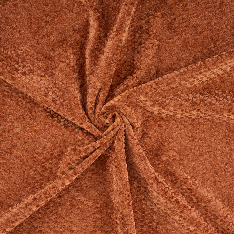 Canapé 58 po à accoudoirs rembourrés en chenille 58 po, Orange