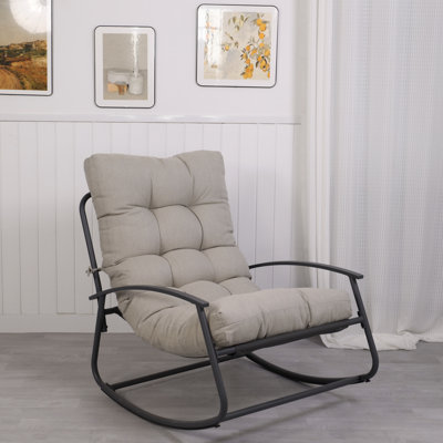 Ghiorghi Metal Outdoor Rocking Chair by Wrought Studio