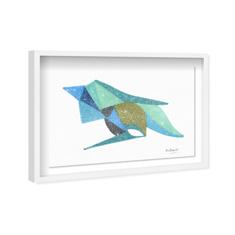 Manuel Roman - Azules Y Aquas Print by Oliver Gal, 11.5"H x 16.5"W, White Shadowbox