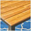 Table de salle à manger rectangulaire pour l'extérieur, table de patio en bois d'acacia de L 71 po, table bistro de ferme pour la cour, le jardin, le bord de la piscine, la terrasse