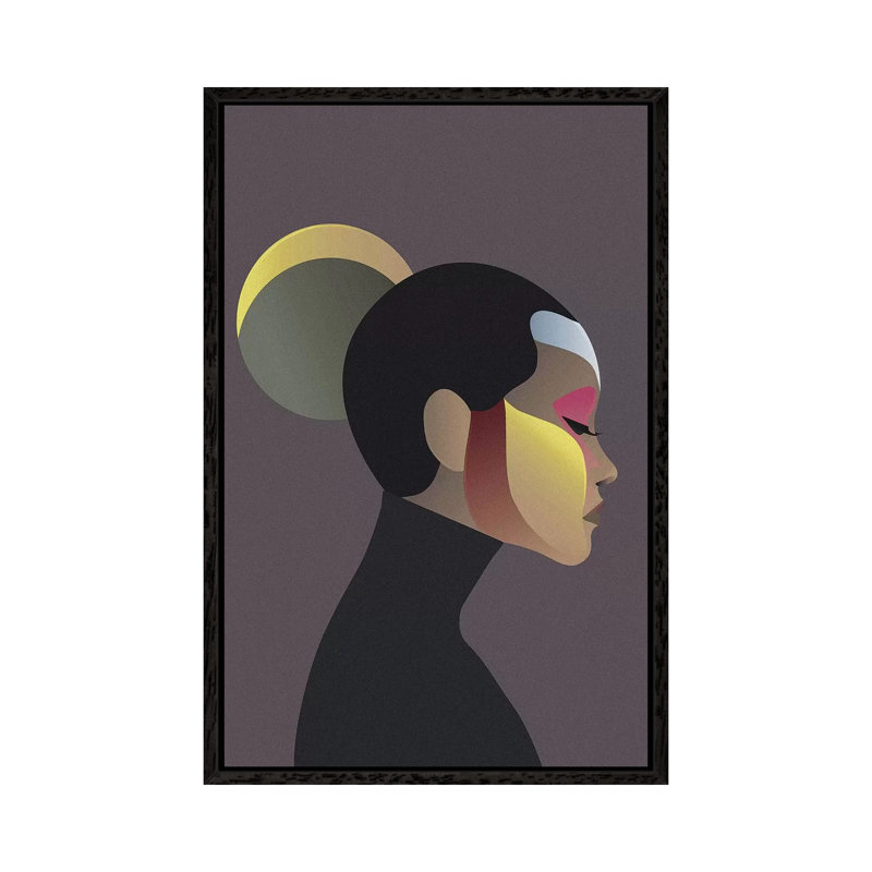 Off Chart II - Print on Canvas, 66.04cm H x 45.72cm W x 3.81cm D, Black Framed